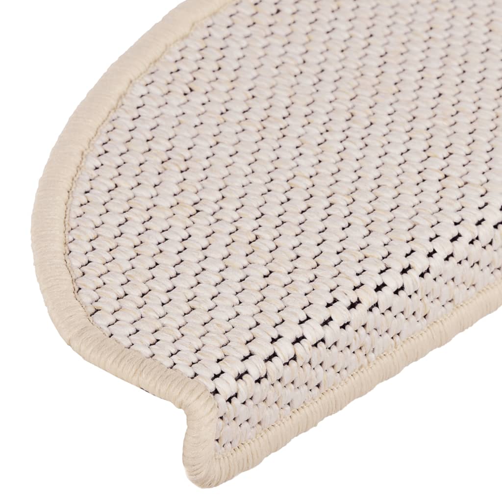 Tapetes escada adesivos aspeto sisal 15 pcs 65x21x4 cm berbere