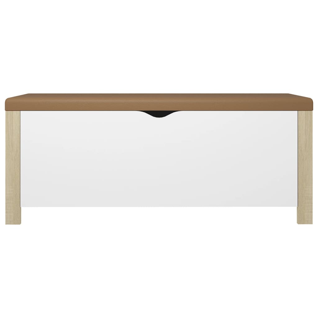 Caixa arrumação c/ almofadão contrap. 105x40x45cm branco/sonoma