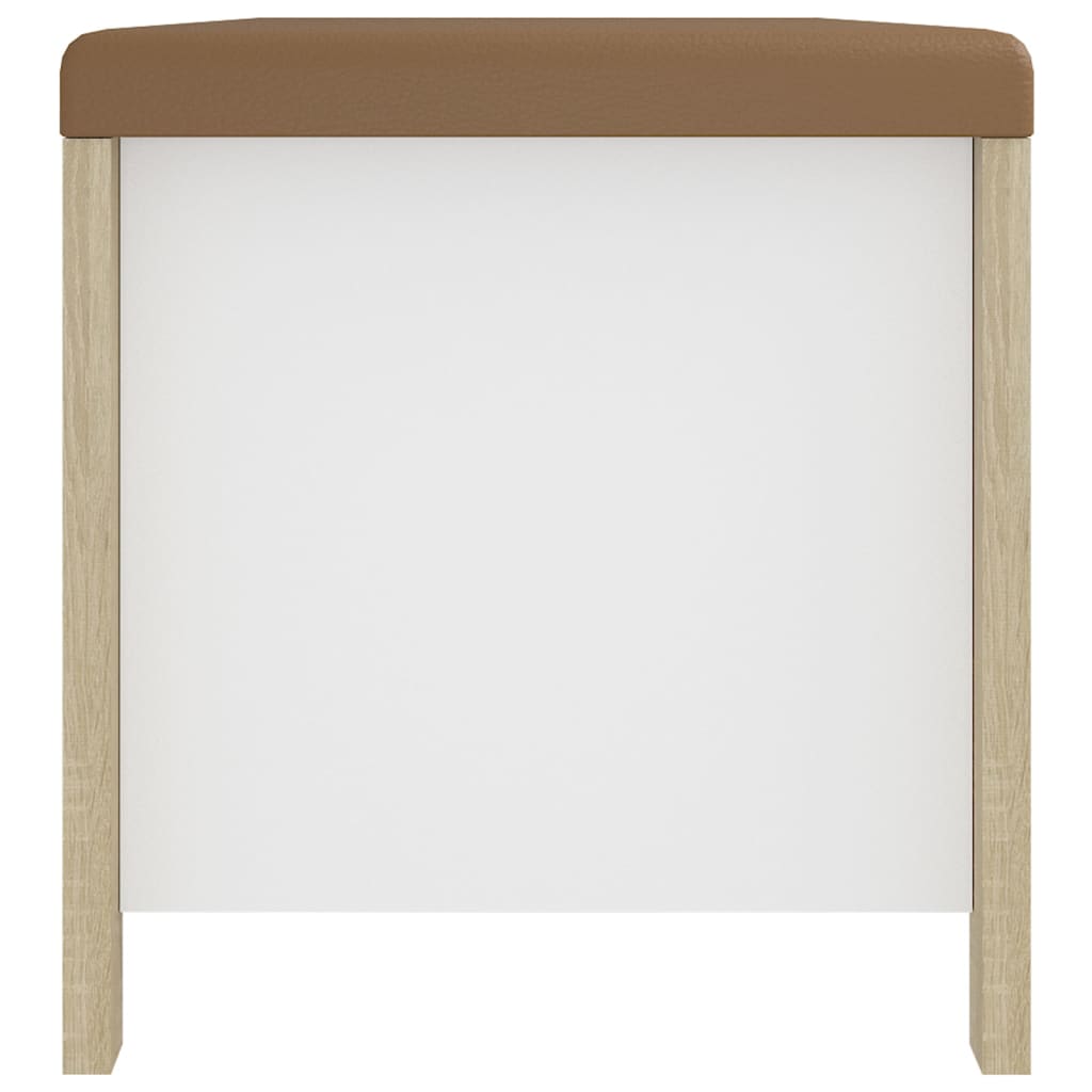 Caixa arrumação c/ almofadão contrap. 105x40x45cm branco/sonoma