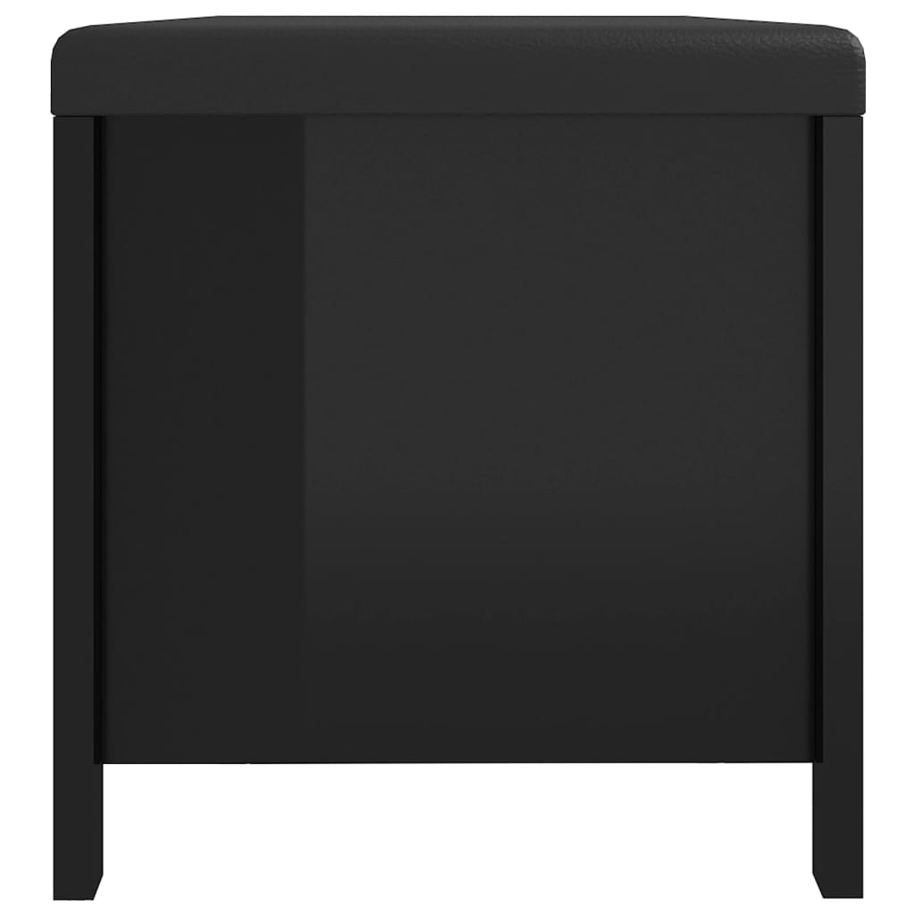 Caixa arrumação c/ almofadão contraplacado 105x40x45 cm preto