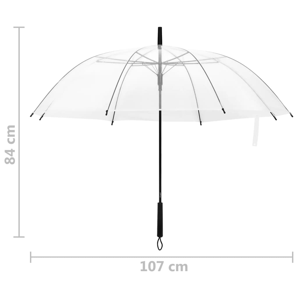 Guarda-chuva transparente 107 cm