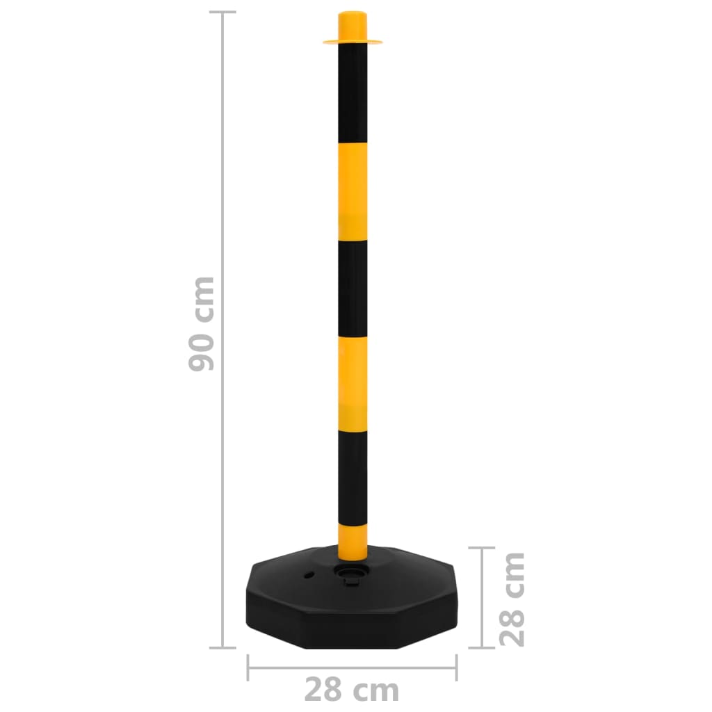 Conjunto de postes com corrente de plástico 10 m