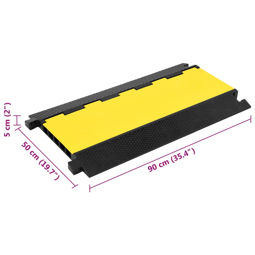 Rampa protetora de cabos c/ 5 canais borracha 90 cm