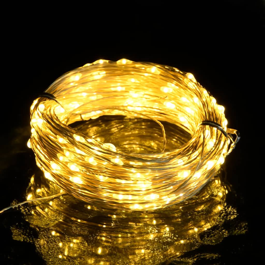 Cordão de luzes com 300 LED 30 m branco quente