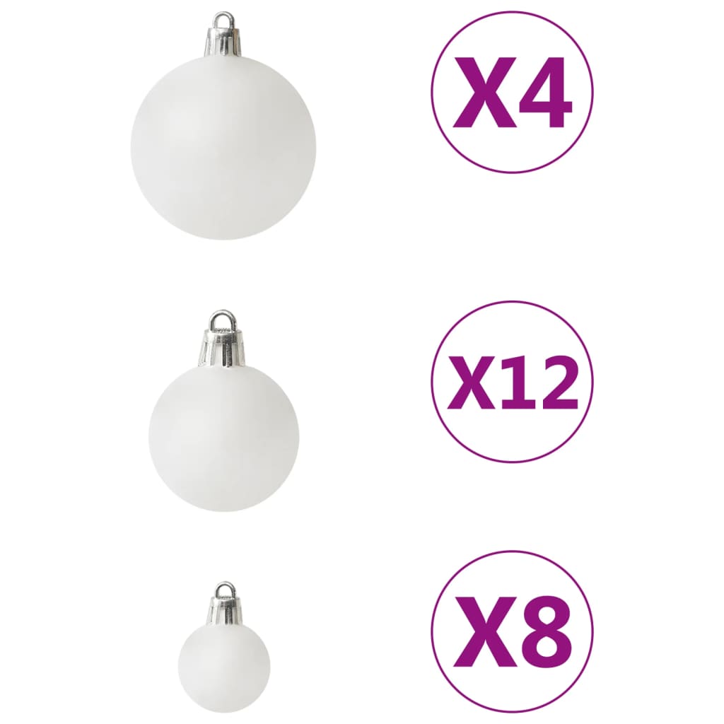 Conjunto de bolas de natal 100 pcs branco