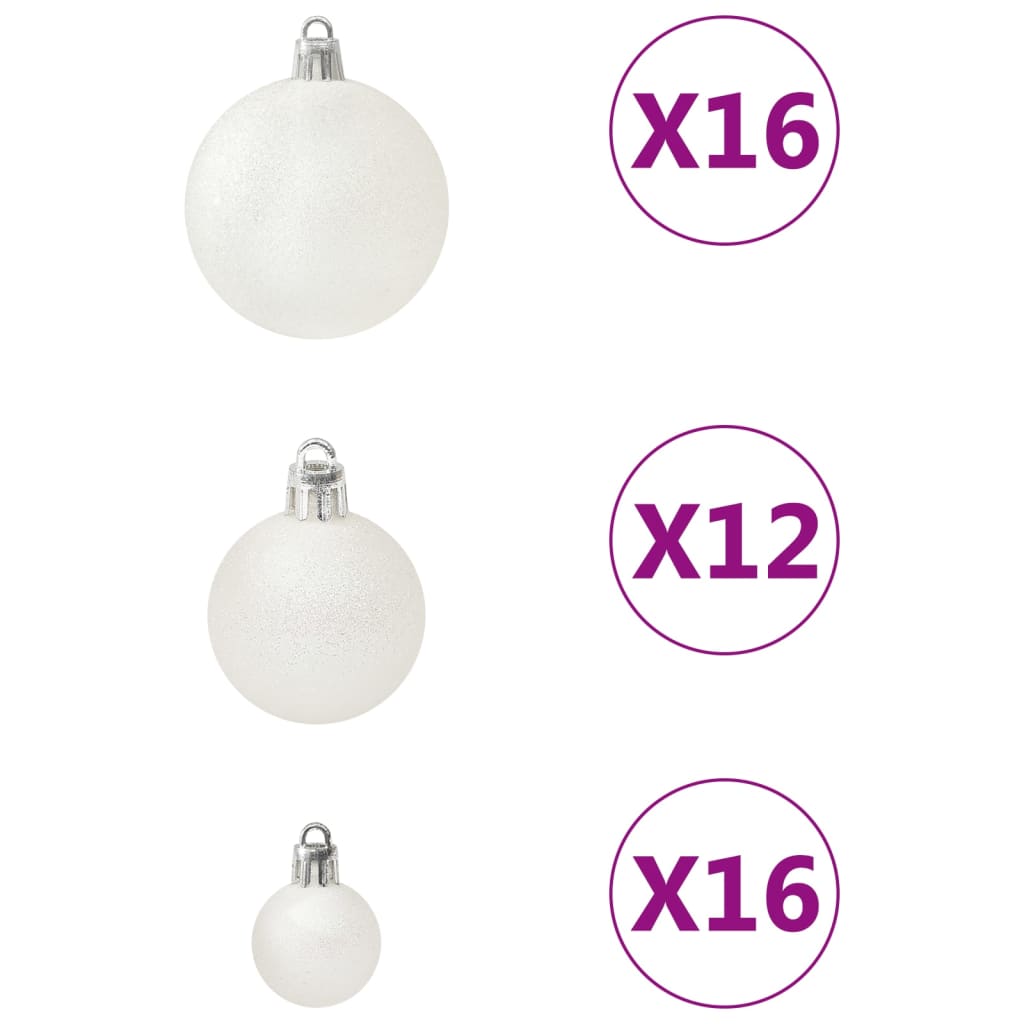 Conjunto de bolas de natal 100 pcs branco