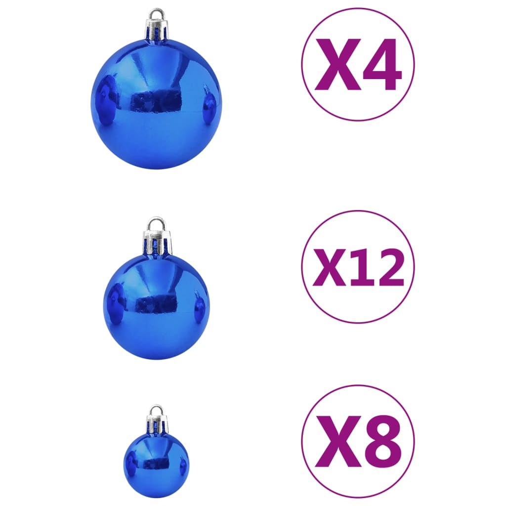 Conjunto de bolas de natal 100 pcs azul