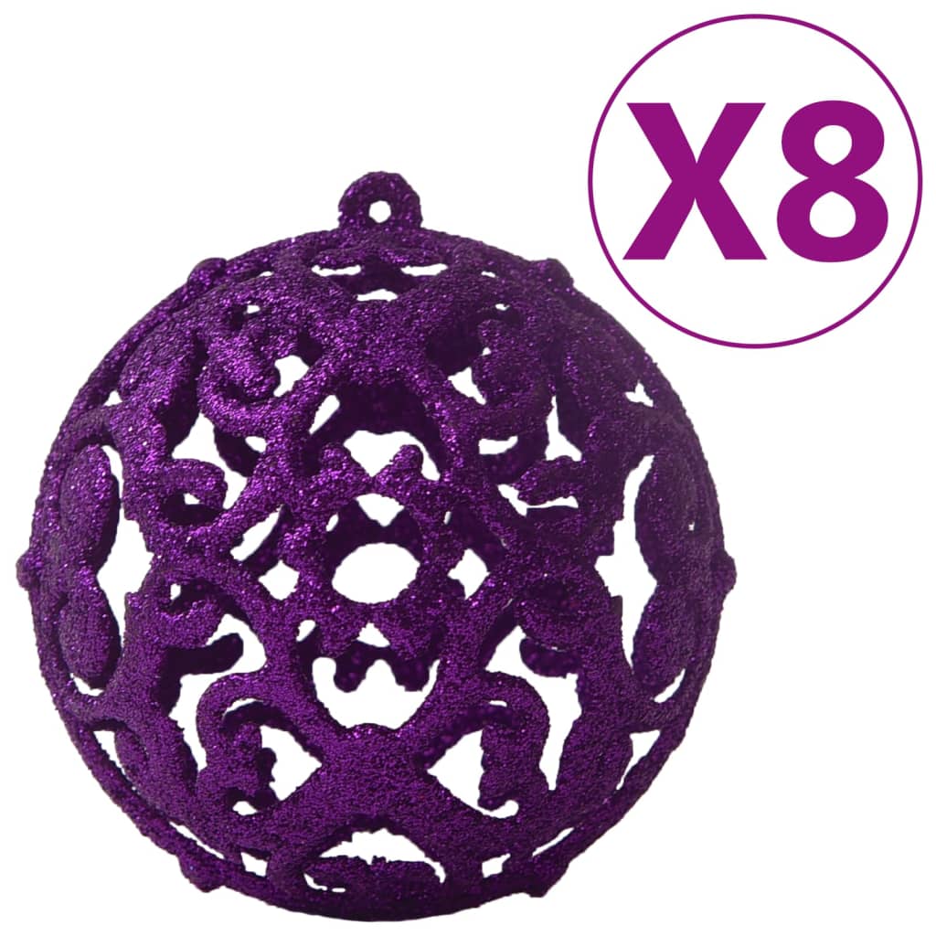 Conjunto de bolas de natal 100 pcs roxo