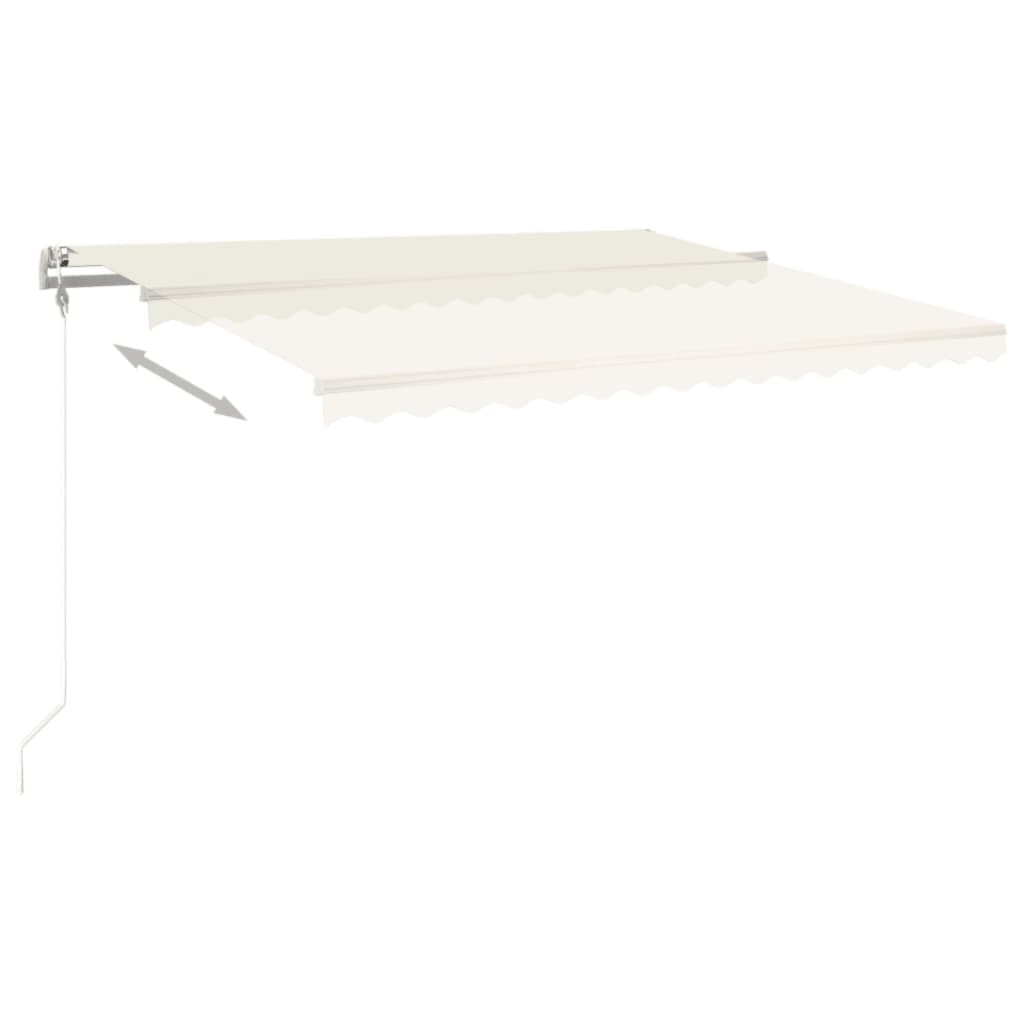 Toldo retrátil automático 450x350 cm cor creme