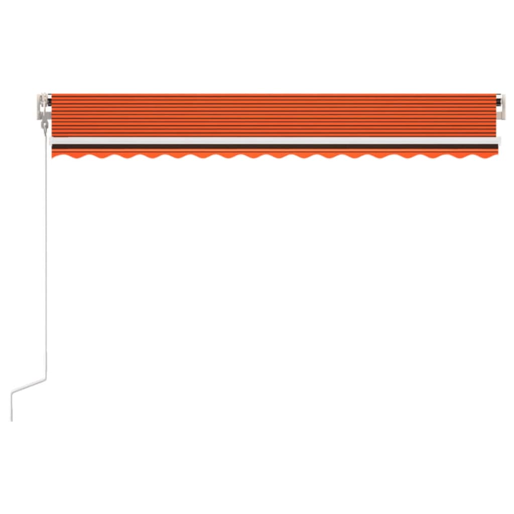 Toldo retrátil automático 450x350 cm laranja e castanho