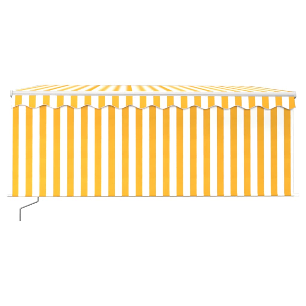 Toldo retrátil manual com estore 3x2,5 m amarelo e branco