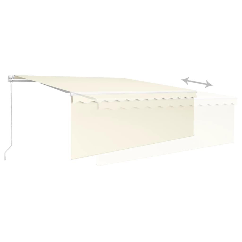 Toldo retrátil manual com estore 4x3 m cor creme