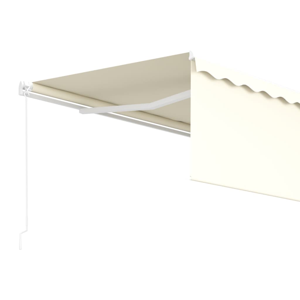 Toldo retrátil manual com estore 4x3 m cor creme