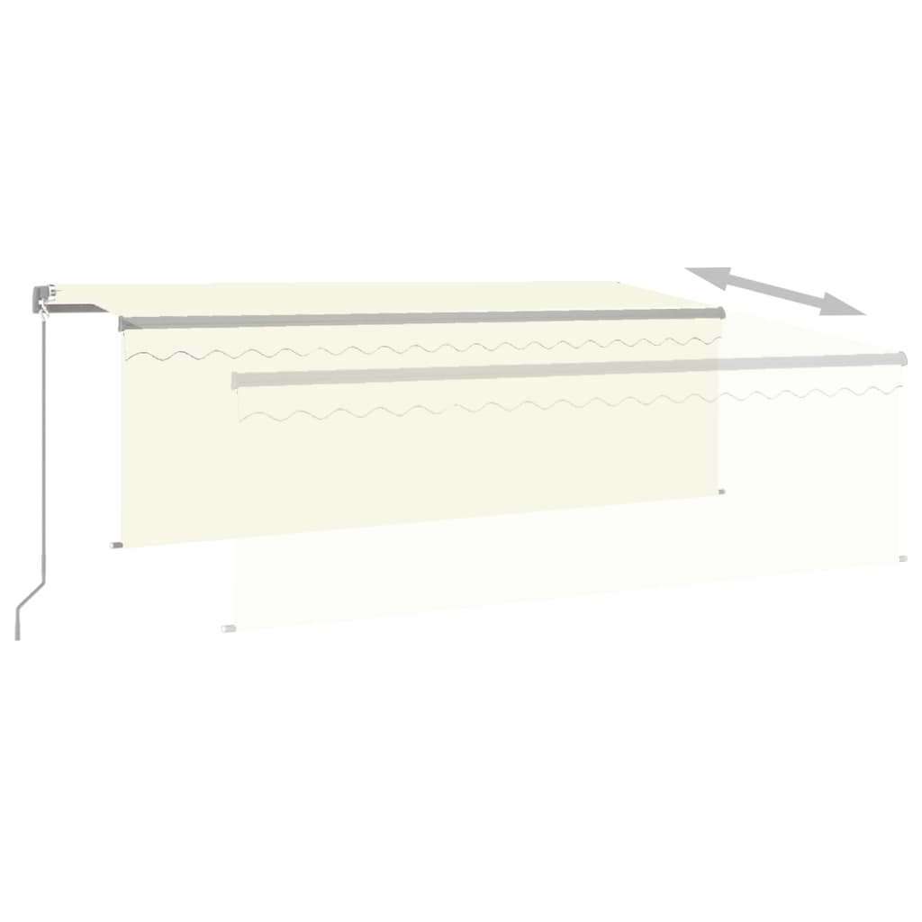 Toldo retrátil manual com estore 4x3 m cor creme