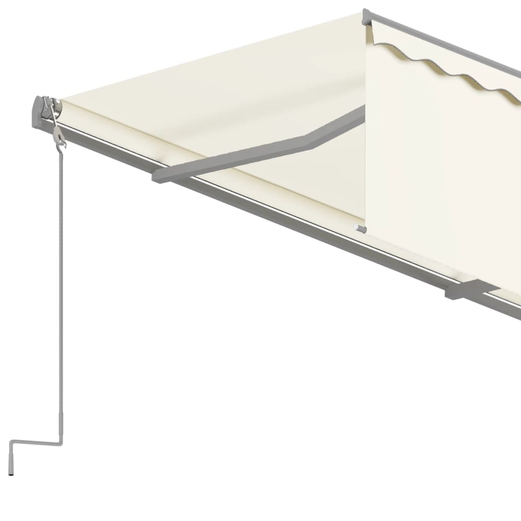 Toldo retrátil manual com estore 4x3 m cor creme