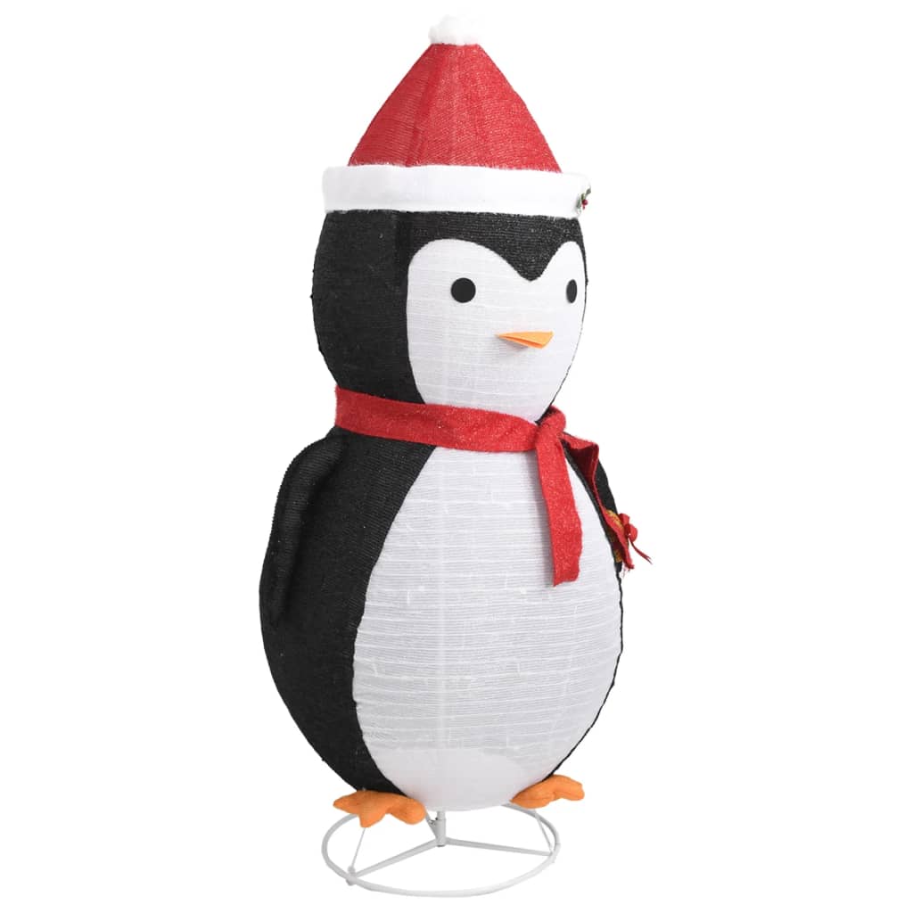 Pinguim de Natal decorativo com luzes LED tecido de luxo 180 cm