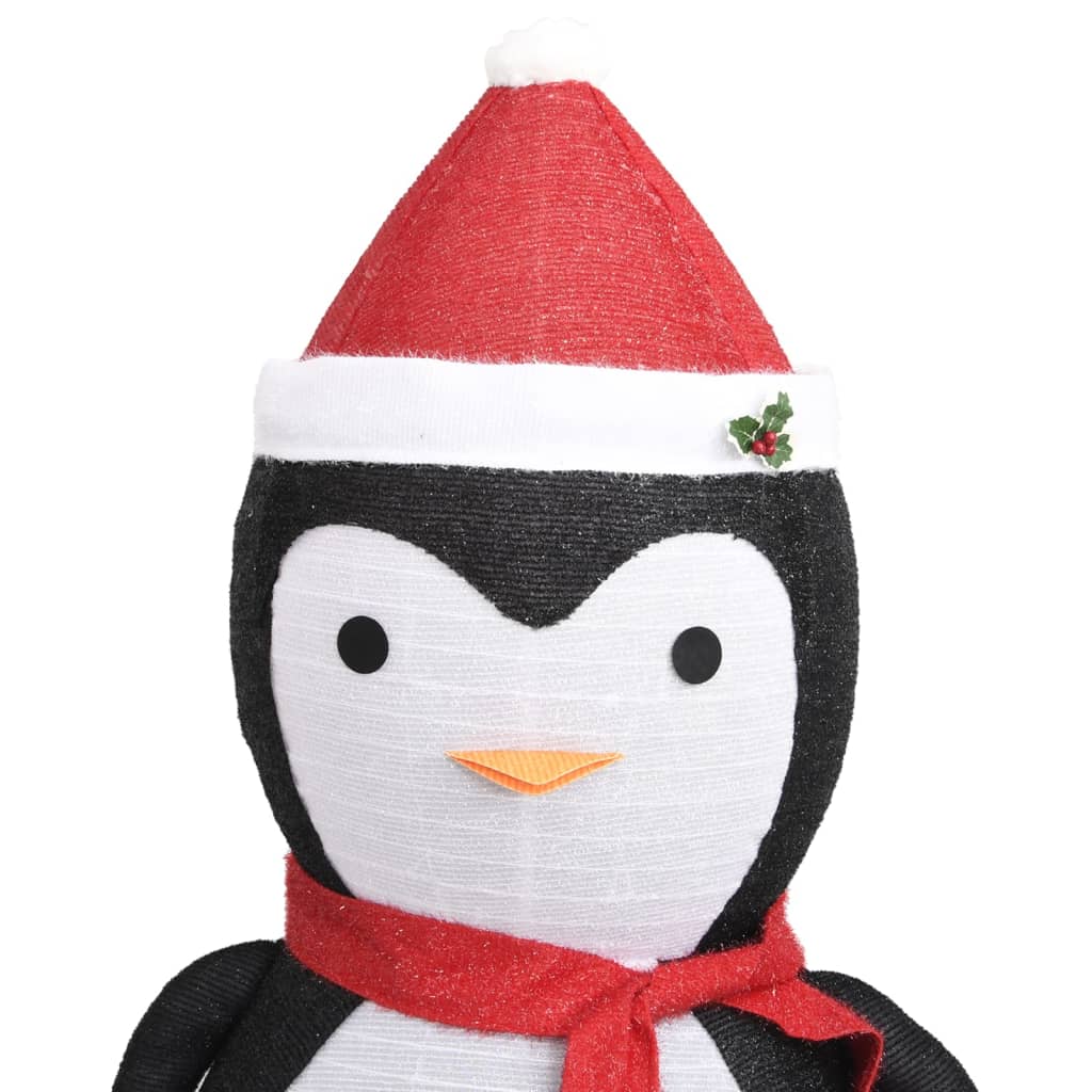 Pinguim de Natal decorativo com luzes LED tecido de luxo 180 cm