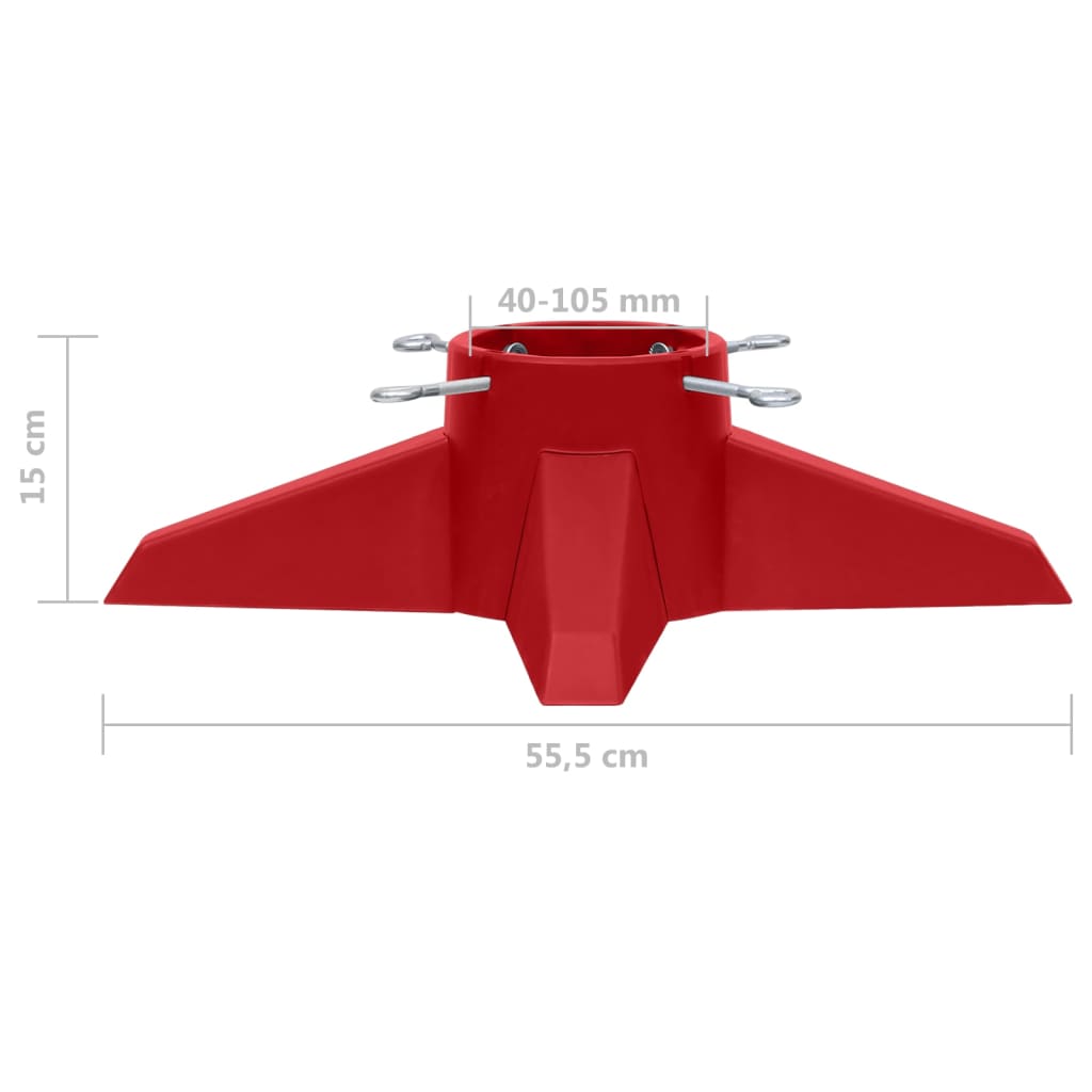 Suporte para árvore de Natal 55,5x55,5x15 cm vermelho