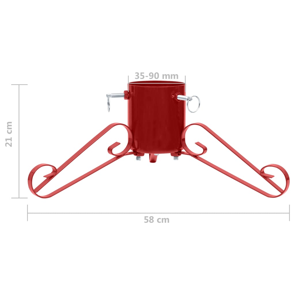 Suporte para árvore de Natal 58x58x21 cm vermelho