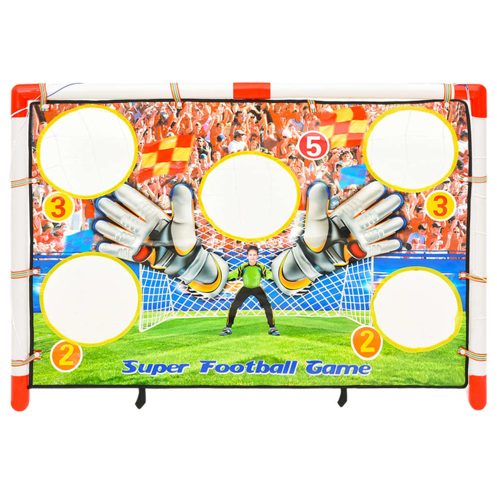 Baliza de futebol infantil com parede de golos 120x51x77,5 cm