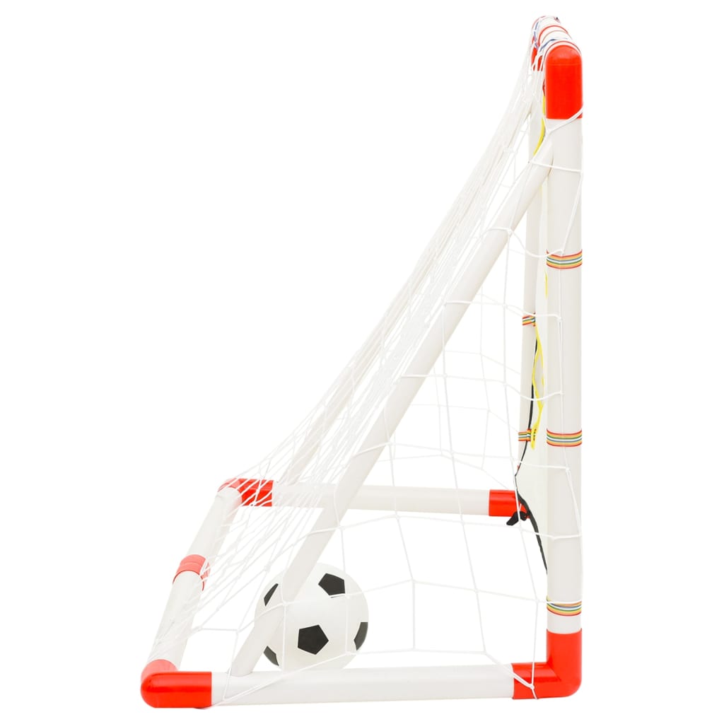 Baliza de futebol infantil com parede de golos 120x51x77,5 cm