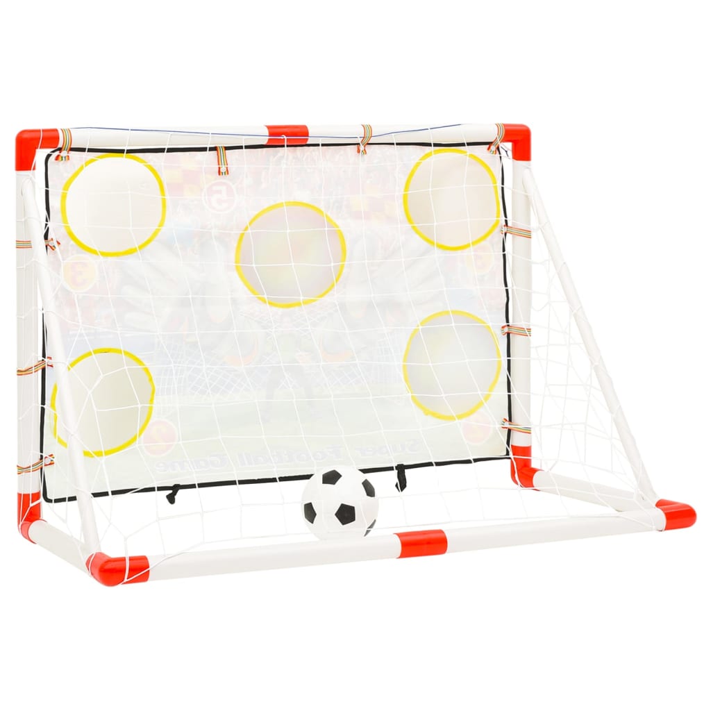 Baliza de futebol infantil com parede de golos 120x51x77,5 cm