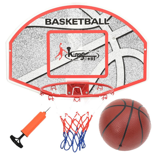 Conjunto tabela basquetebol p/ montar na parede 5 pcs 66x44,5 cm