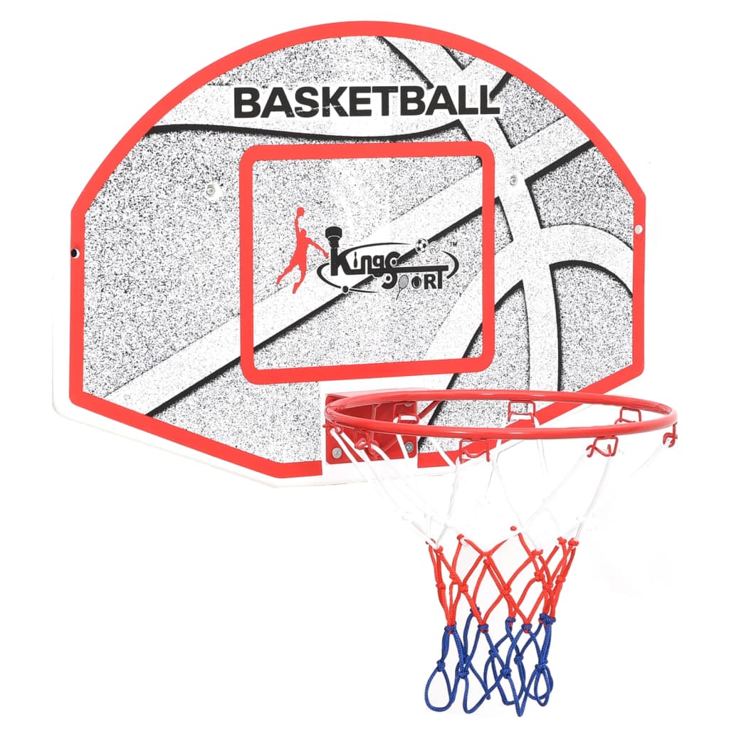 Conjunto tabela basquetebol p/ montar na parede 5 pcs 66x44,5 cm