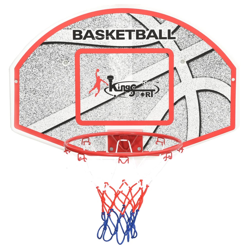 Conjunto tabela basquetebol p/ montar na parede 5 pcs 66x44,5 cm