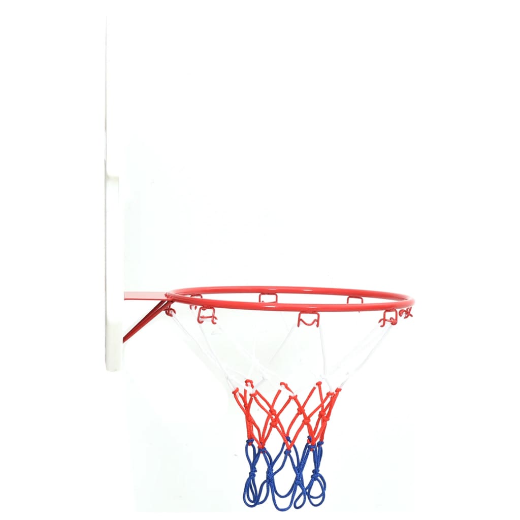 Conjunto tabela basquetebol p/ montar na parede 5 pcs 66x44,5 cm