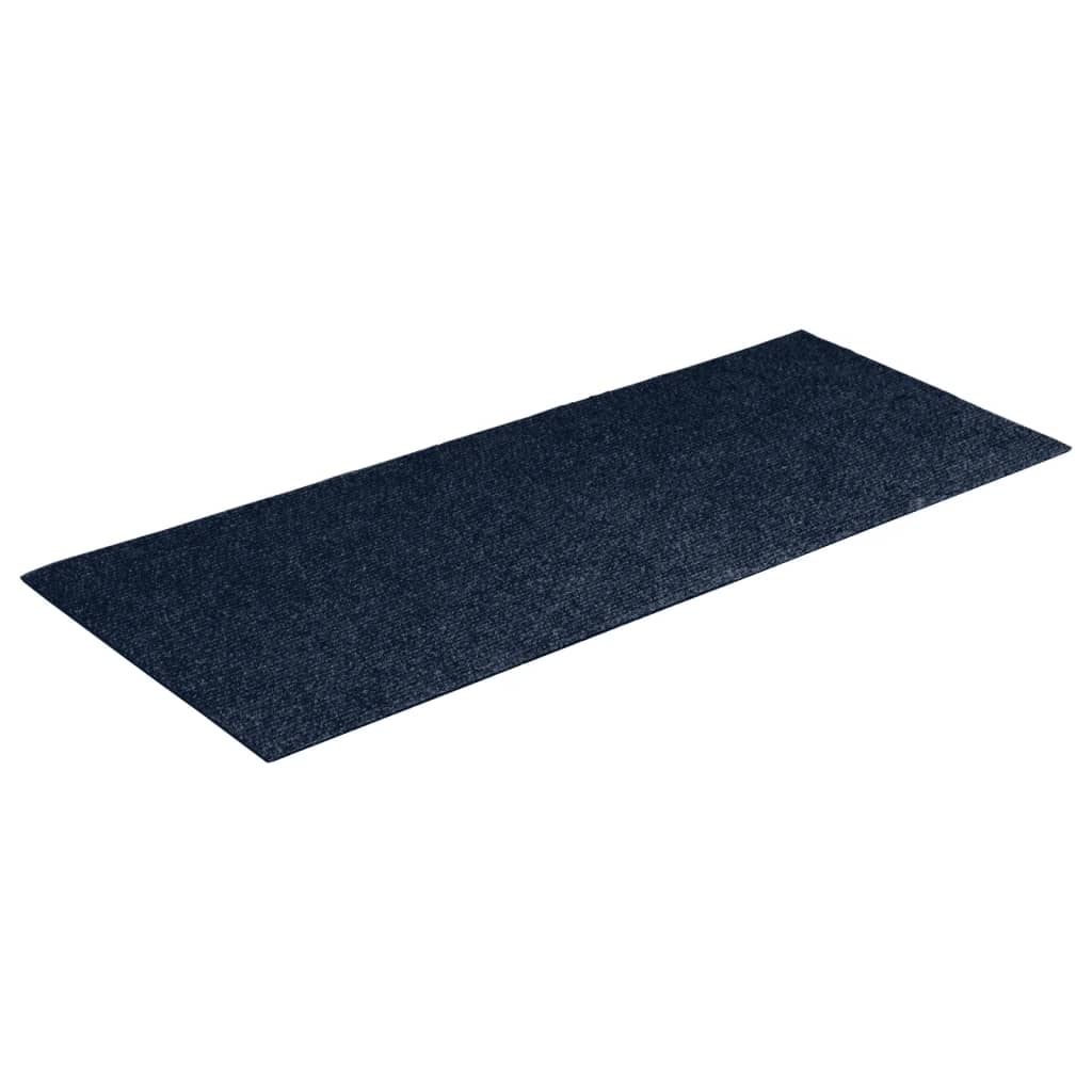 Tapetes de escada adesivos retangulares 15 pcs 60x25 cm azul