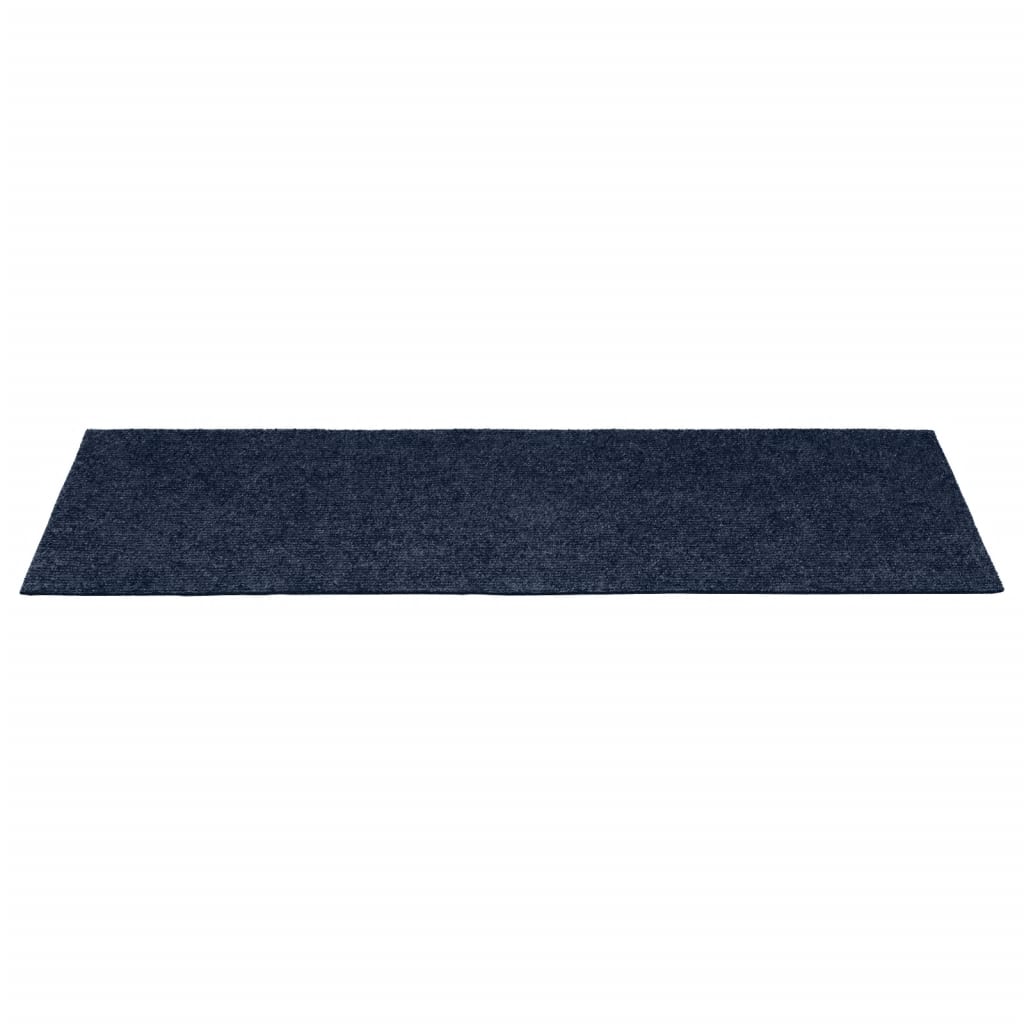 Tapetes de escada adesivos retangulares 15 pcs 60x25 cm azul