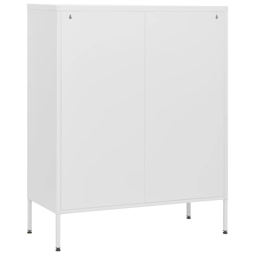 Cómoda/aparador com gavetas aço 80x35x101,5 cm branco