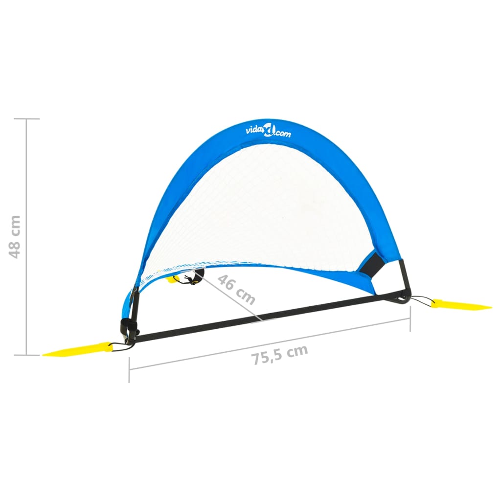 Baliza de futebol infantil 2 pcs 75,5x46x48 cm