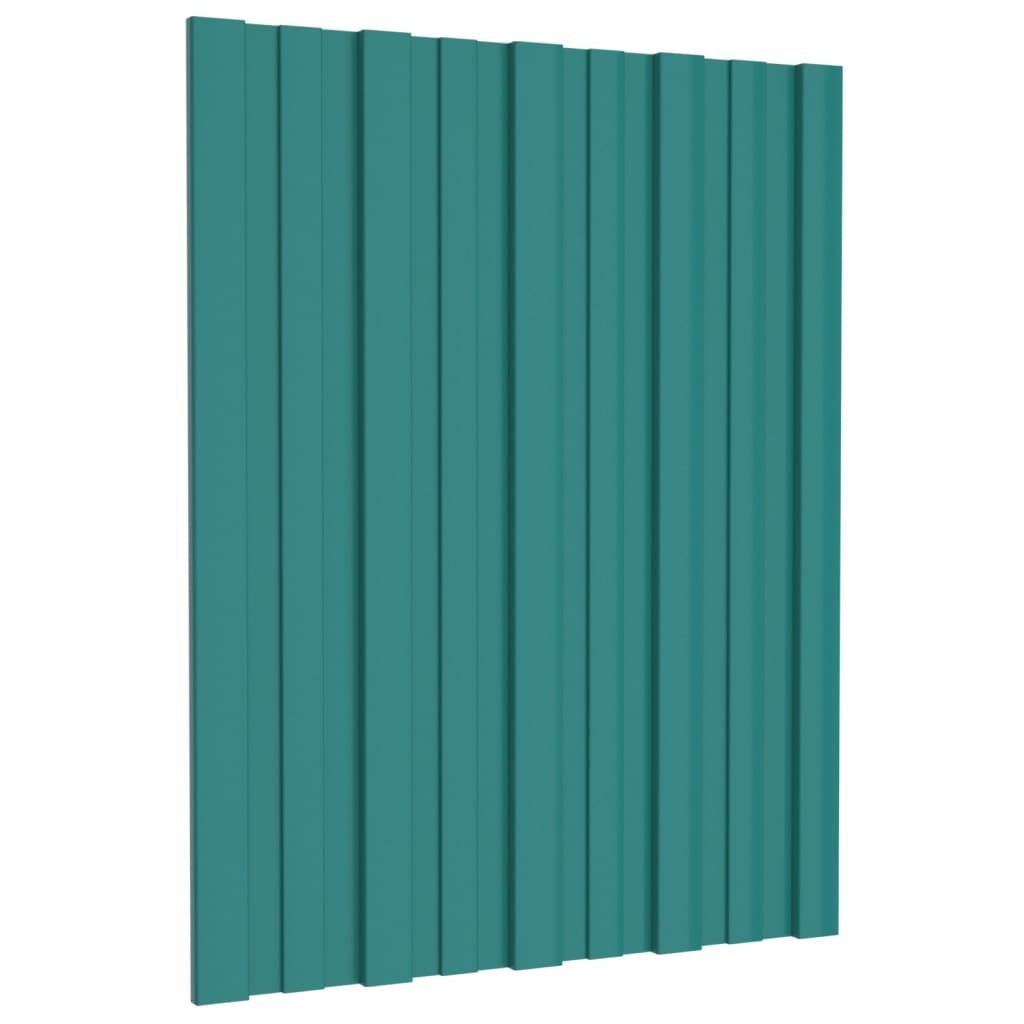 Painéis de telhado 36 pcs 60x45 cm aço galvanizado verde