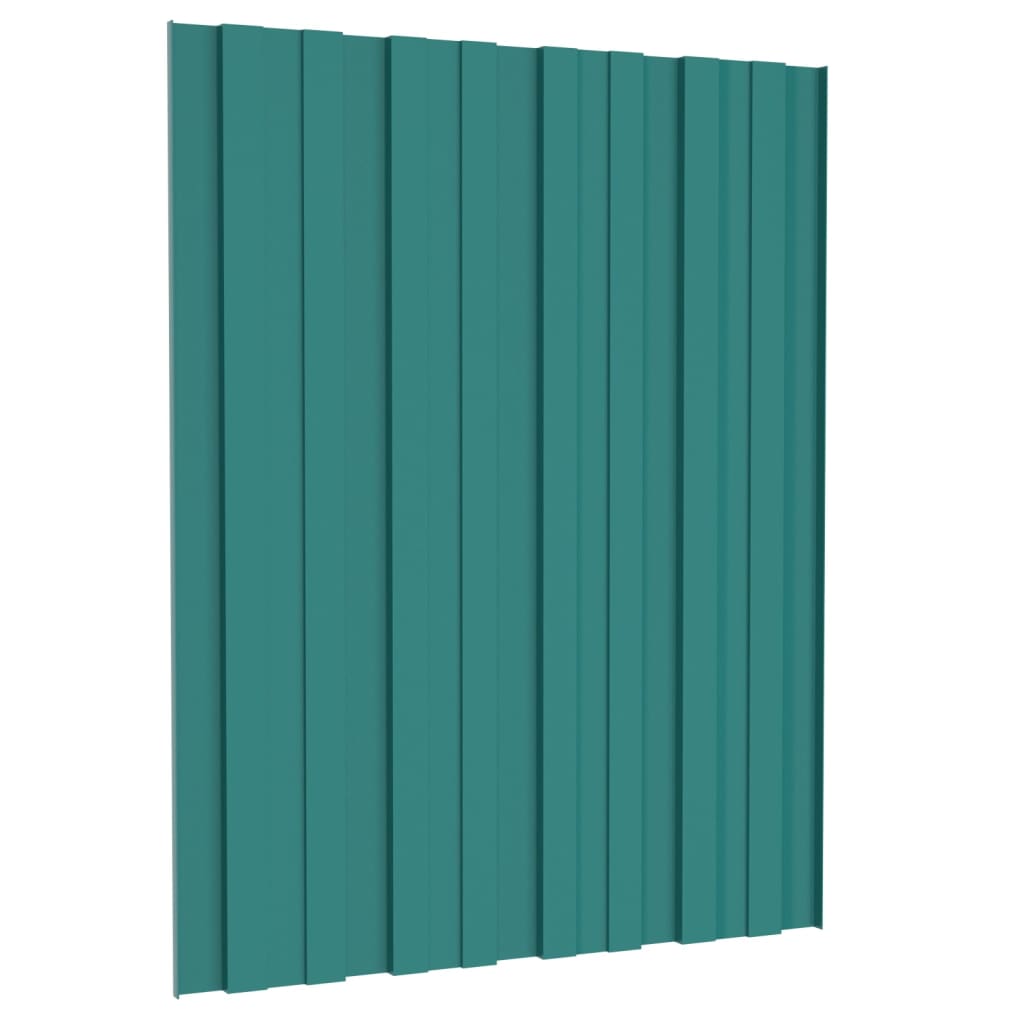 Painéis de telhado 36 pcs 60x45 cm aço galvanizado verde