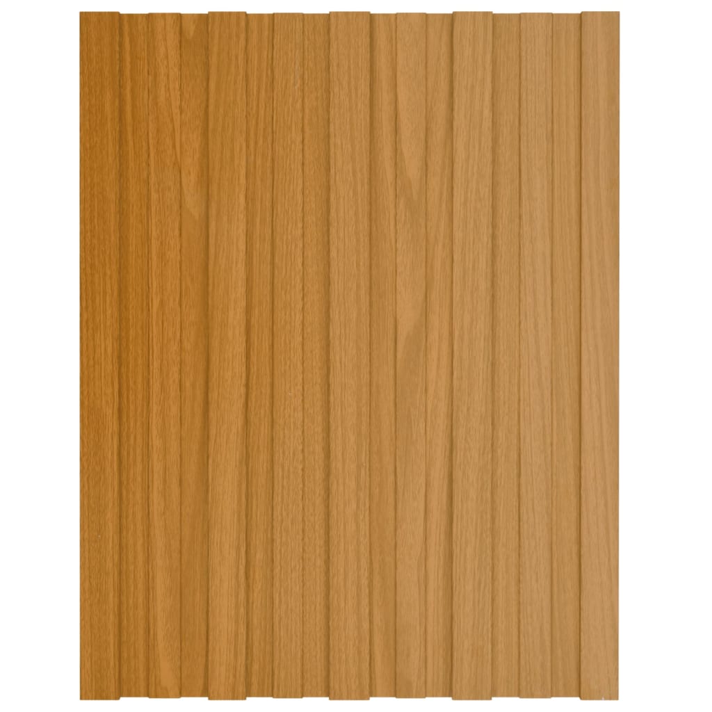 Painel de telhado 12 pcs 60x45 cm aço galvanizado natural