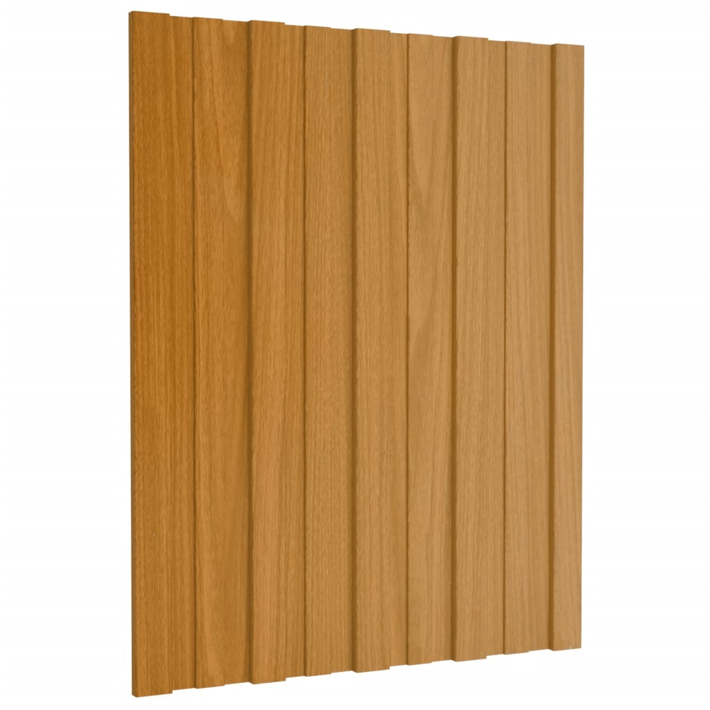 Painel de telhado 12 pcs 60x45 cm aço galvanizado natural