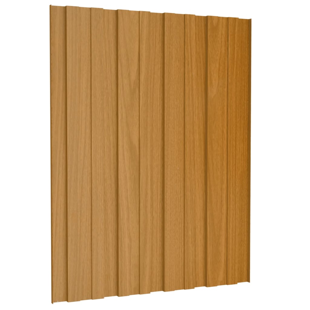 Painel de telhado 12 pcs 60x45 cm aço galvanizado natural