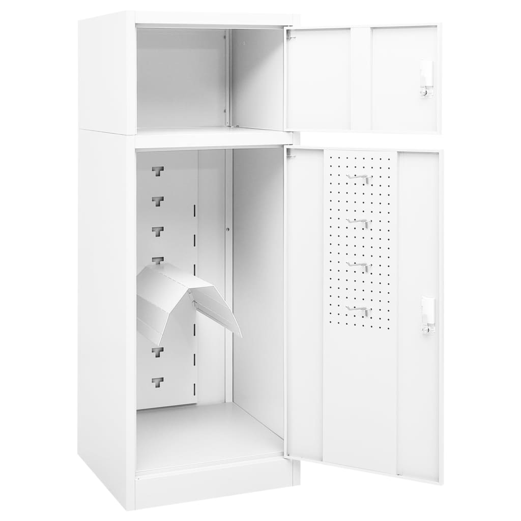 Armário para selas 53x53x140 cm aço branco