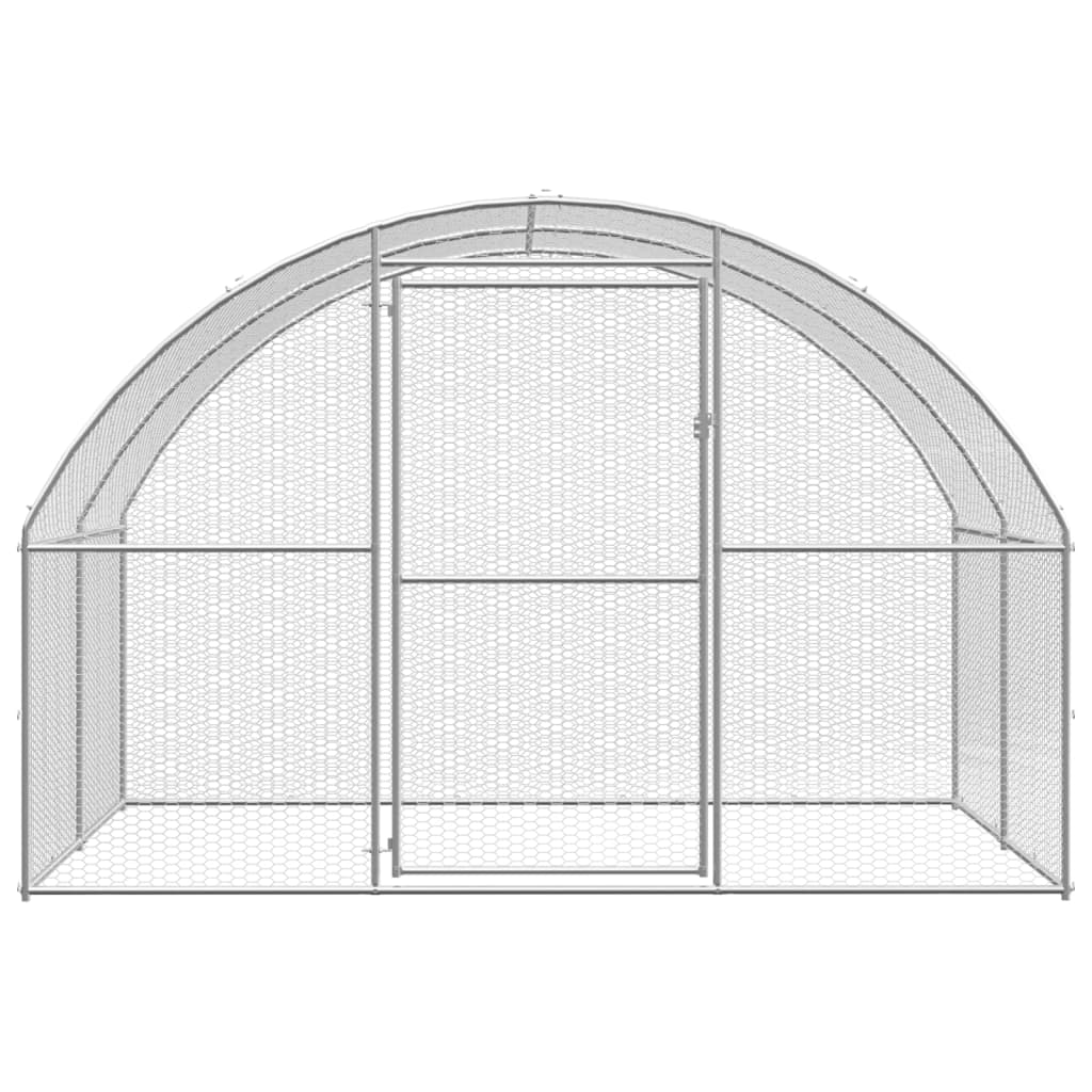 Galinheiro de exterior 3x6x2 m aço galvanizado