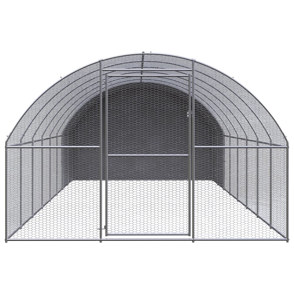 Galinheiro de exterior 3x8x2 m aço galvanizado