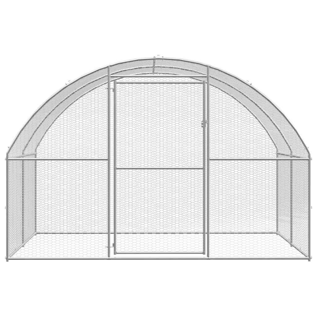 Galinheiro de exterior 3x8x2 m aço galvanizado