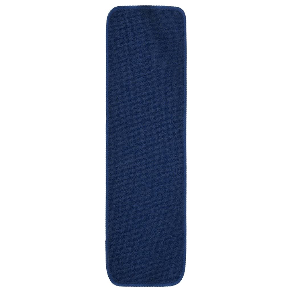 Tapetes antiderrapantes p/ escadas 15 pcs 75x20 cm azul marinho