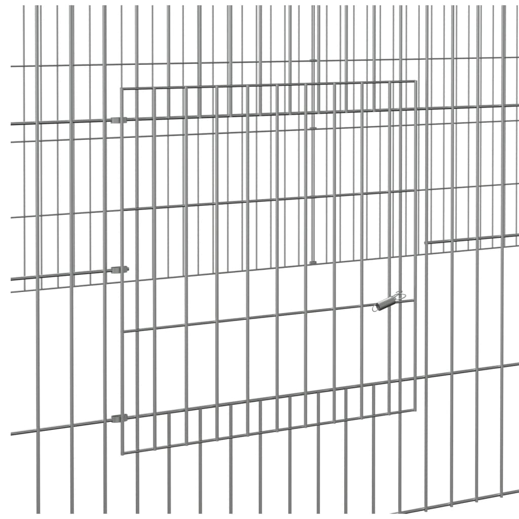 Coelheira de 2 painéis 220x110x55 cm ferro galvanizado