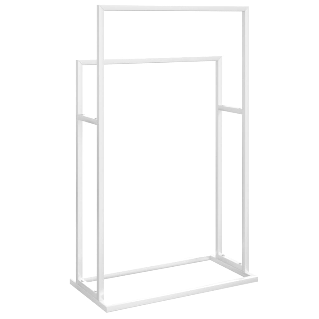 Toalheiro de pé 48x24x78,5 cm ferro branco