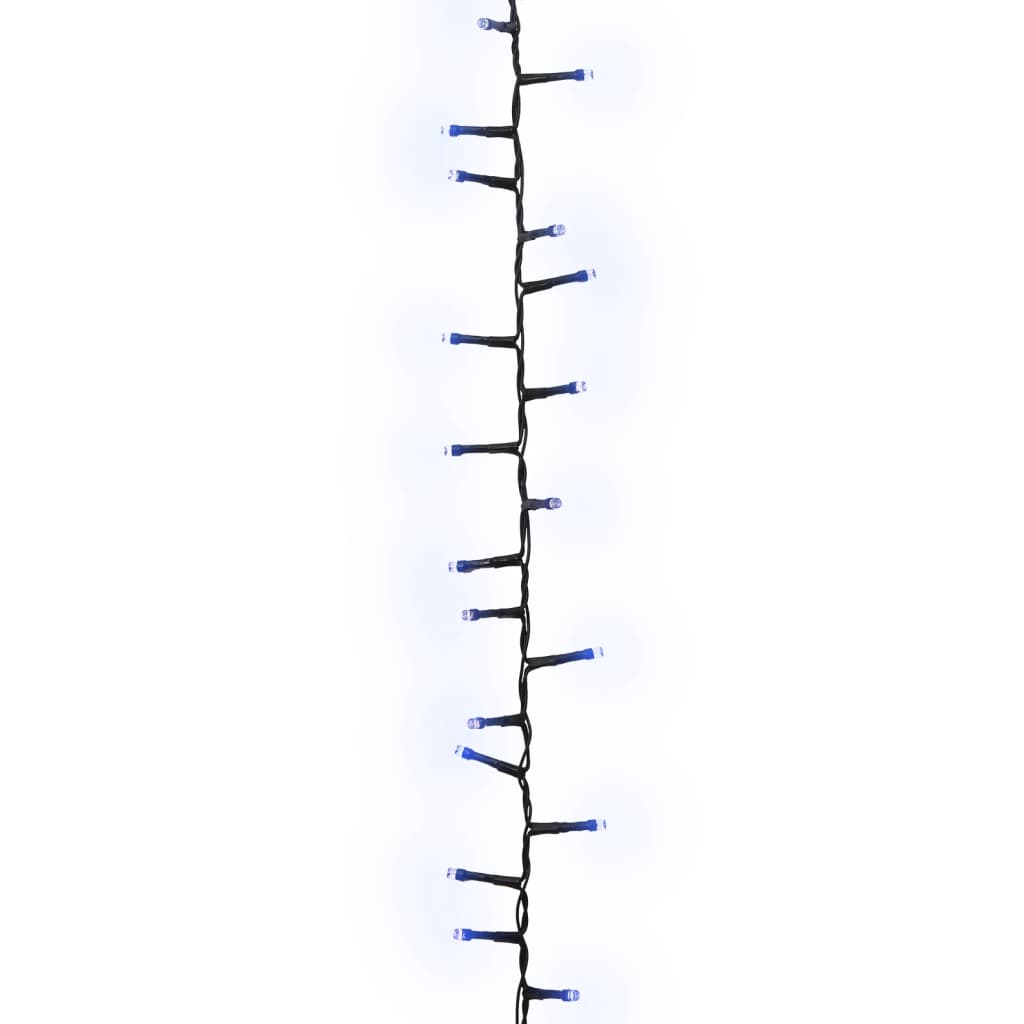 Cordão de luzes compacto 1000 luzes LED 25 m PVC azul