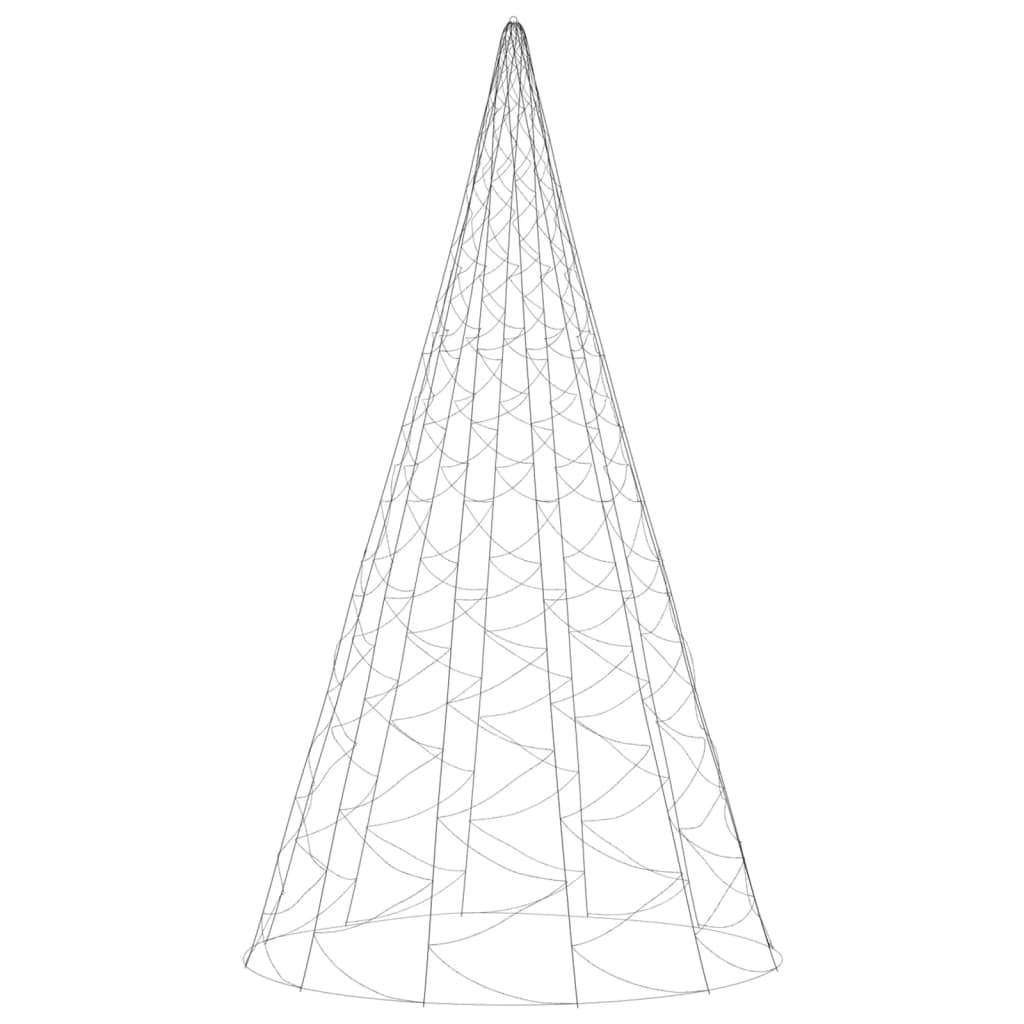 Árvore de Natal mastro de bandeira 3000 LEDs 800 cm branco frio