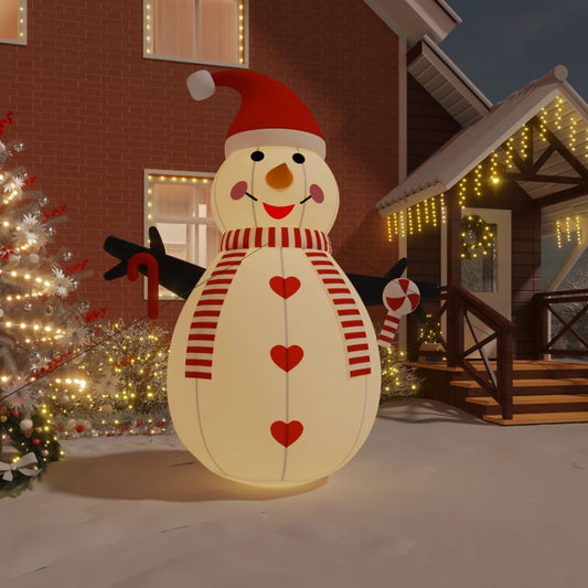 Boneco de neve insuflável com luzes LED 360 cm