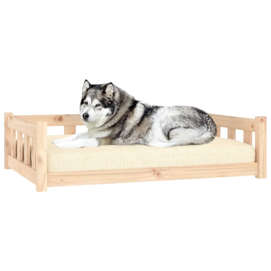 Cama para cães 105,5x75,5x28 cm madeira de pinho maciça